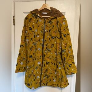 Misslook Hooded fleece lined floral print jacket